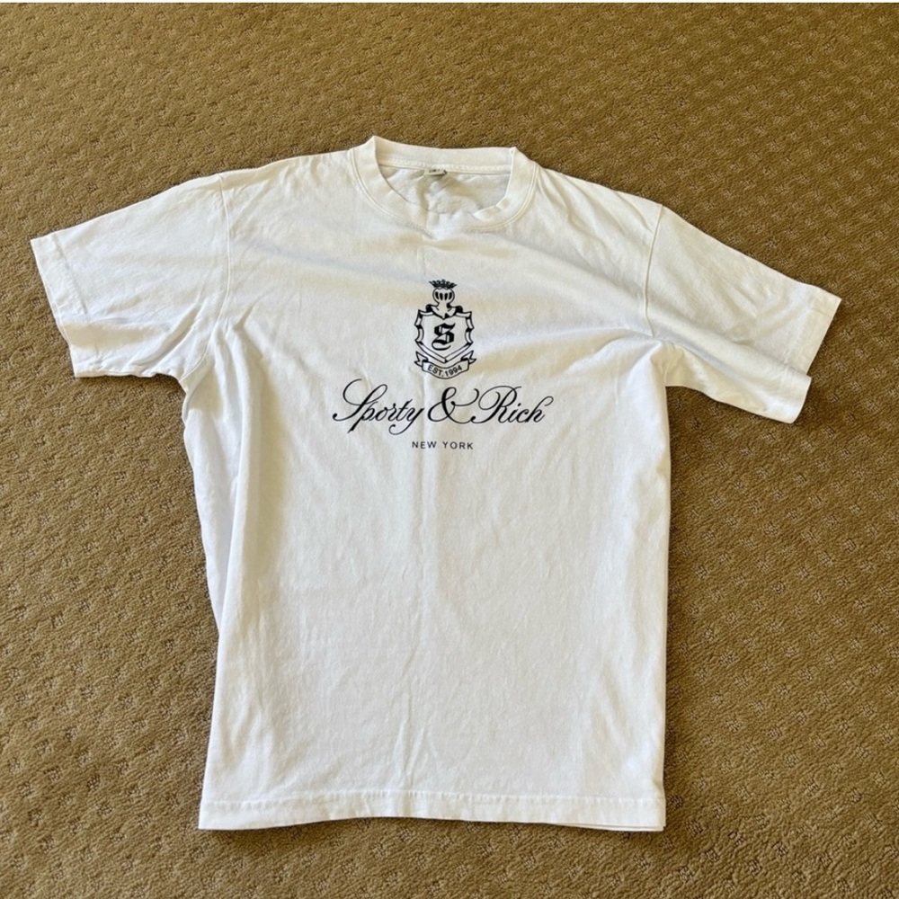 Sporty & Rich White Vendome T-Shirt Large